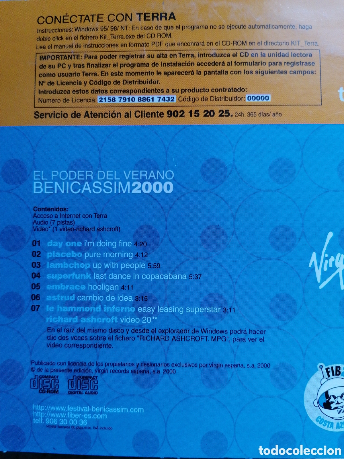 CDs de m&uacute;sica: CD EL PODER DEL VERANO BENICASSIM 2000 PLACEBO 7 TEMAS - Foto 2