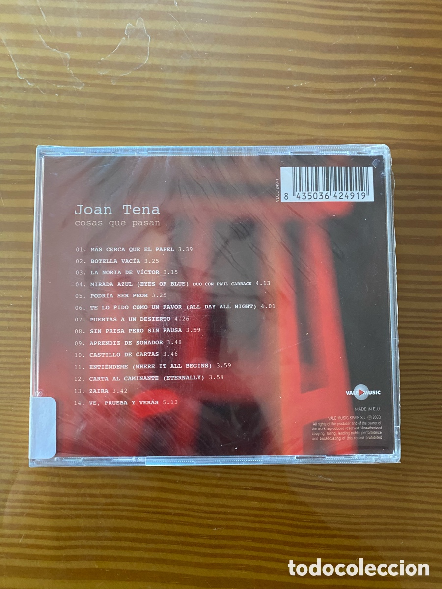 CDs de m&uacute;sica: Precintado!! CD de Joan Tena &ldquo;Cosas que pasan&rdquo; - Foto 2