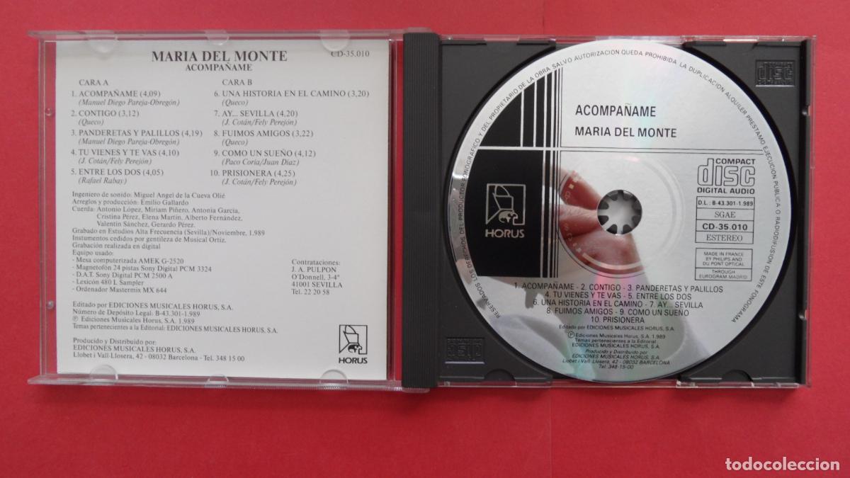 CDs de m&uacute;sica: CD - MARIA DEL MONTE ACOMPA&Ntilde;AME - Foto 2