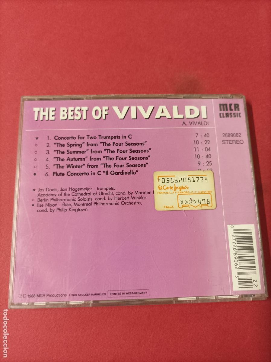 CDs de m&uacute;sica: COMPACT DISC CD VIVALDI THE BEST OF - Foto 4