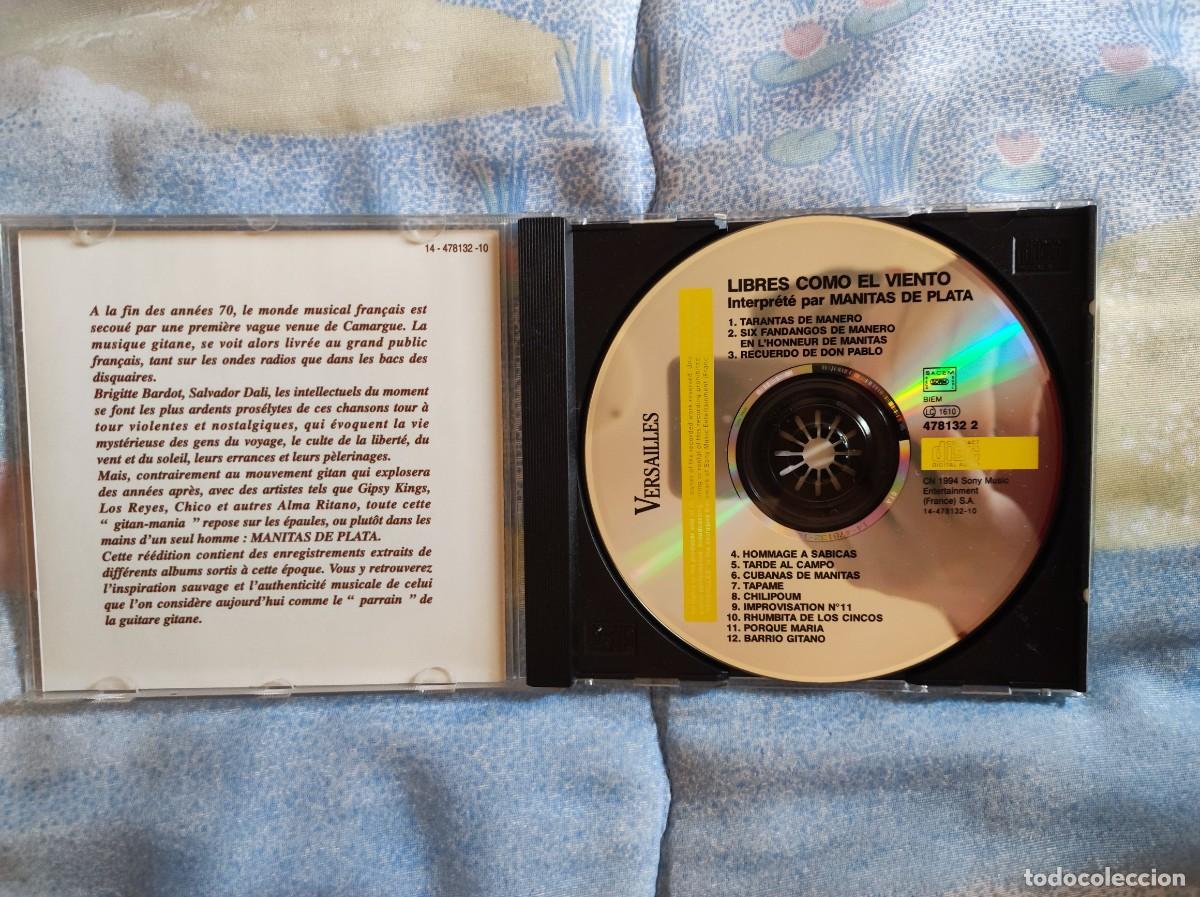 CDs de m&uacute;sica: Manitas De Plata &ndash; Libres Como El Viento cd - Foto 3