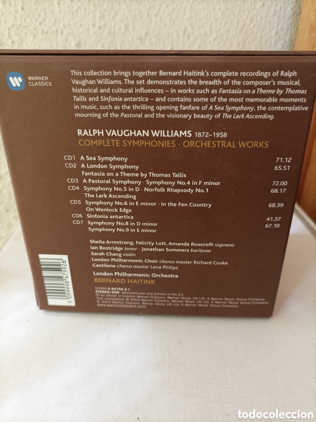 CDs de m&uacute;sica: Vaughan Williams. Complete symphonies. 7 cds - Foto 2