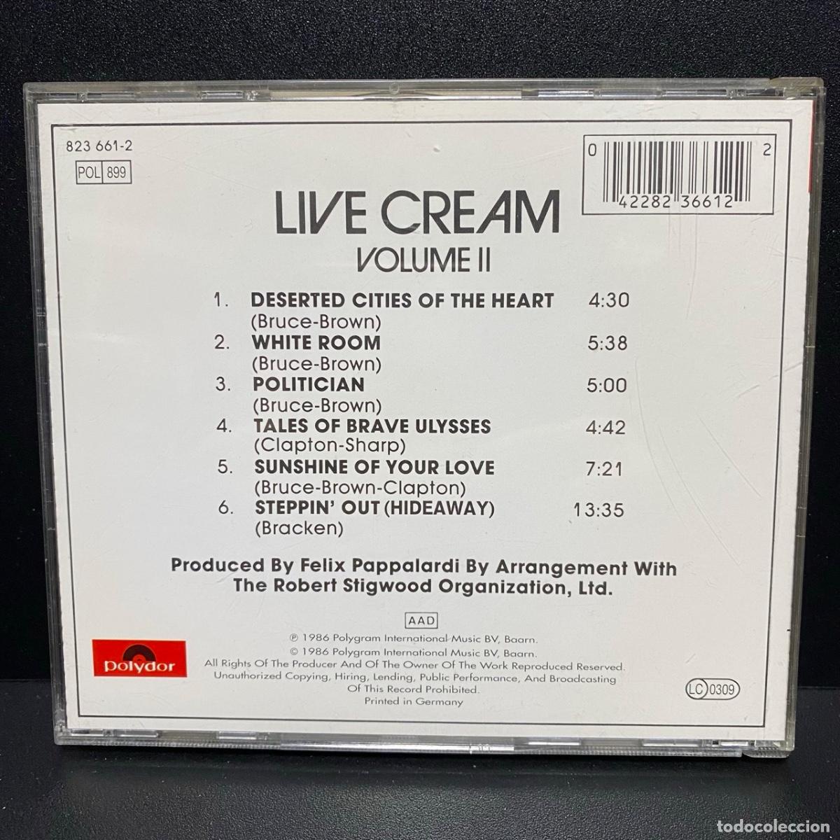 CDs de m&uacute;sica: Cream - Live Cream Volume II (CD) - Foto 2