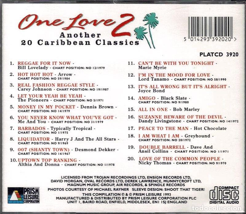 CDs de m&uacute;sica: One Love 2 - Another 20 Caribbean Classics. CD - Foto 2