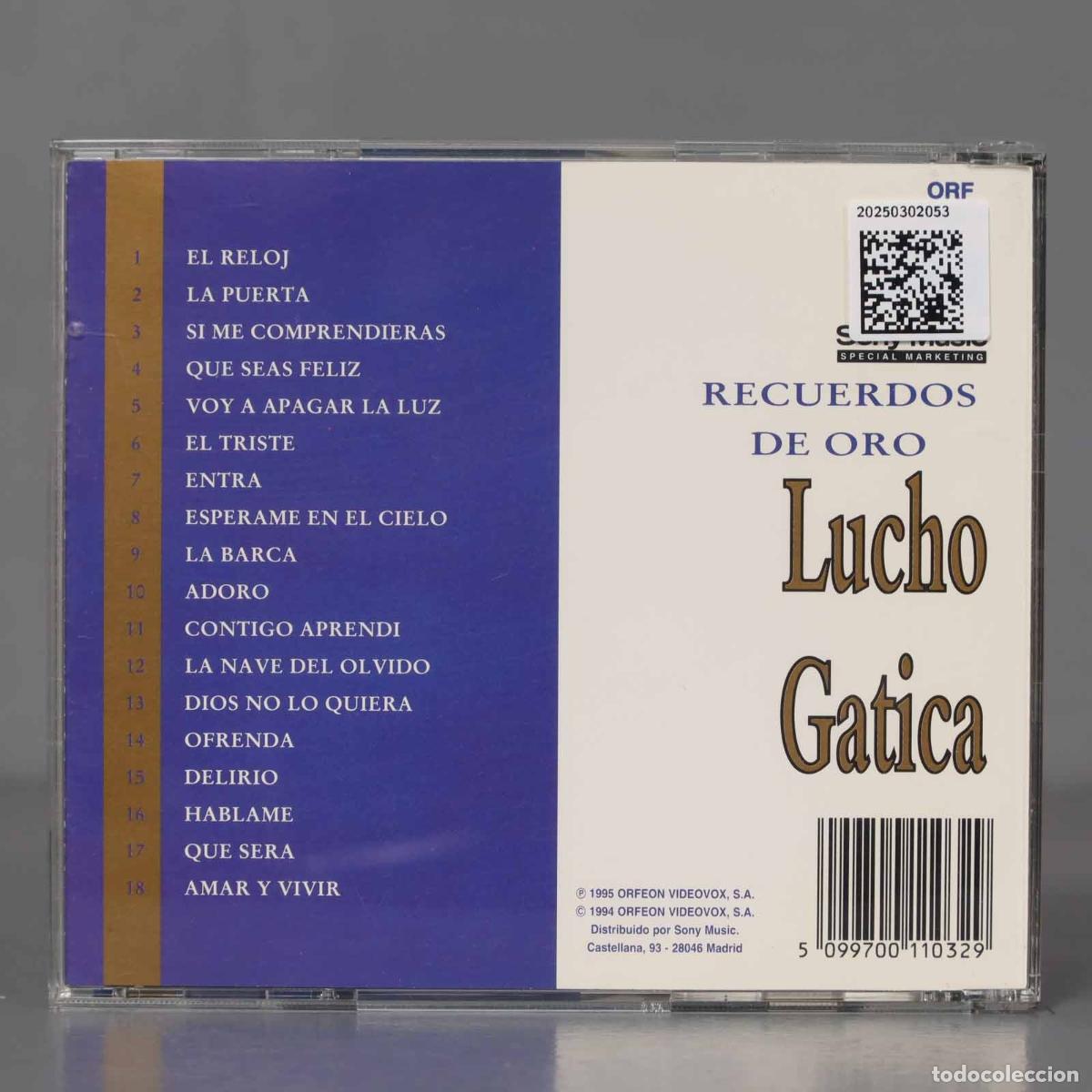 CDs de m&uacute;sica: CD. RECUERDOS DE ORO. LUCHO GATICA - Foto 2