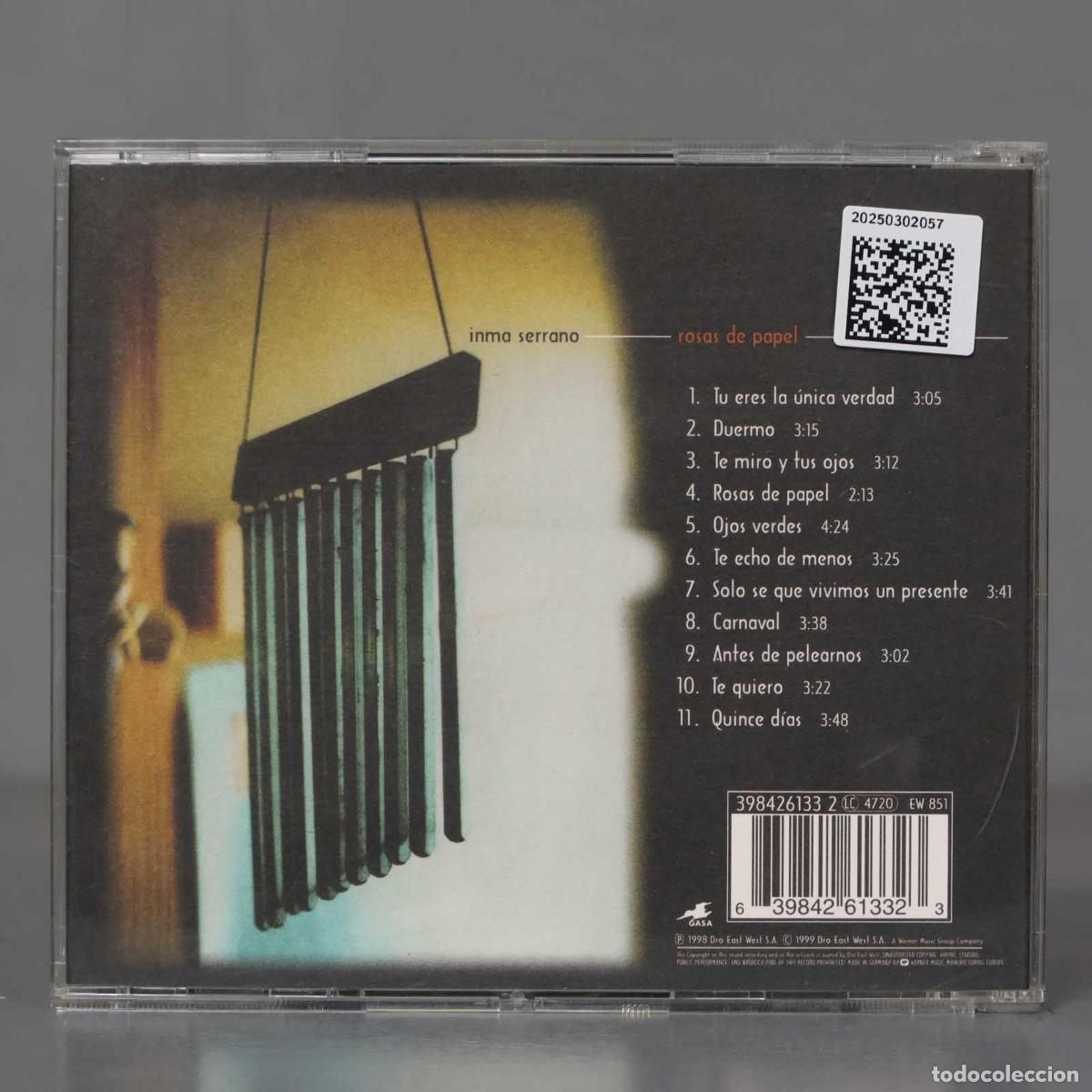 CDs de m&uacute;sica: CD. Inma Serrano &ndash; Rosas De Papel - Foto 2