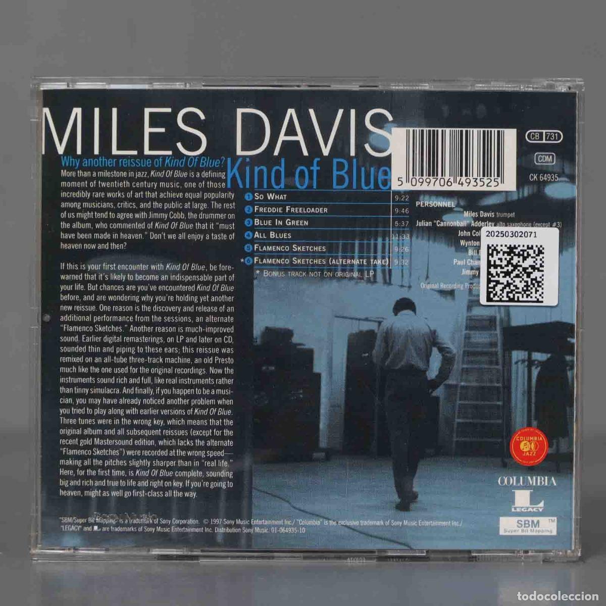 CDs de m&uacute;sica: CD. Miles Davis &ndash; Kind Of Blue - Foto 2