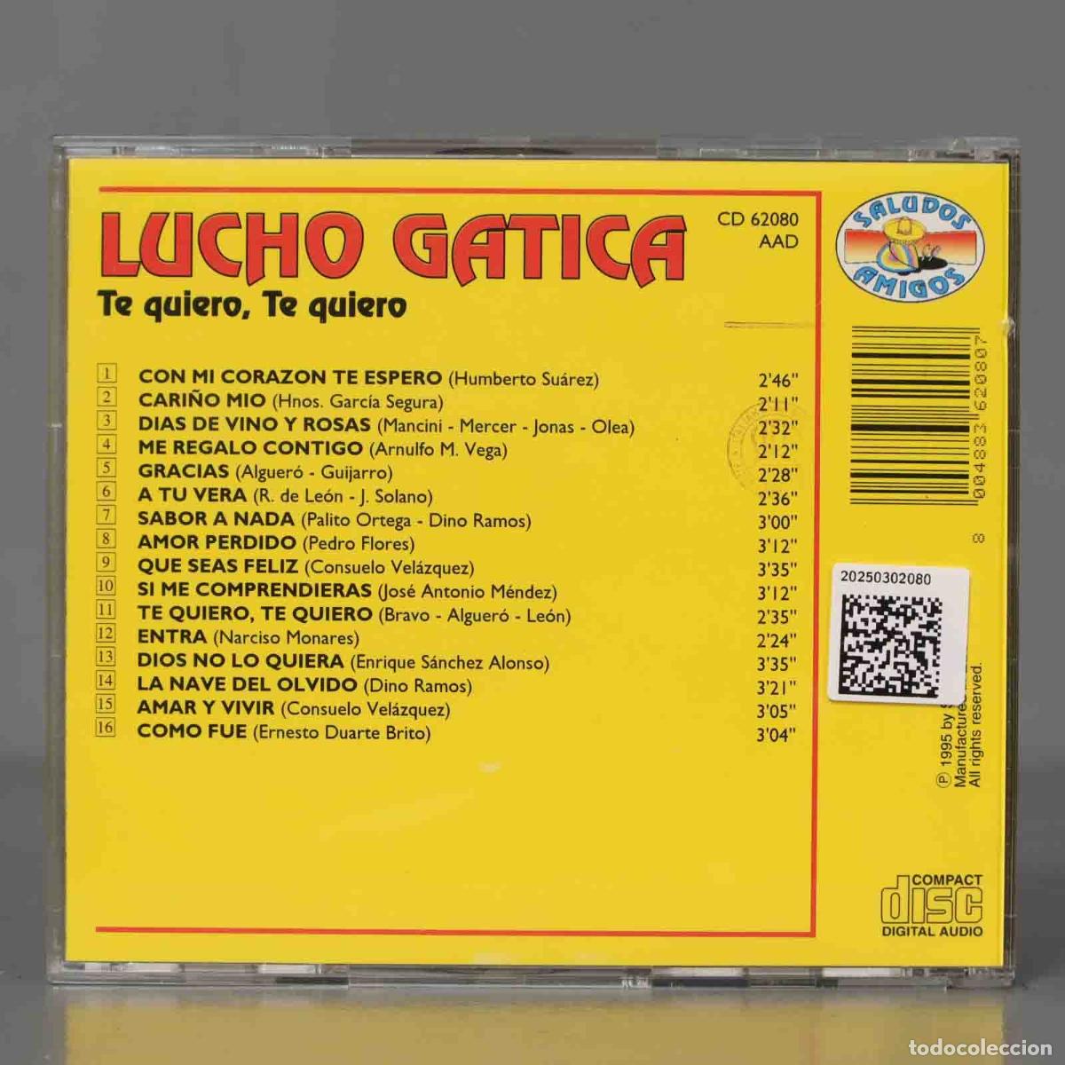 CDs de m&uacute;sica: CD. Lucho Gatica &ndash; Te Quiero, Te Quiero - Foto 2