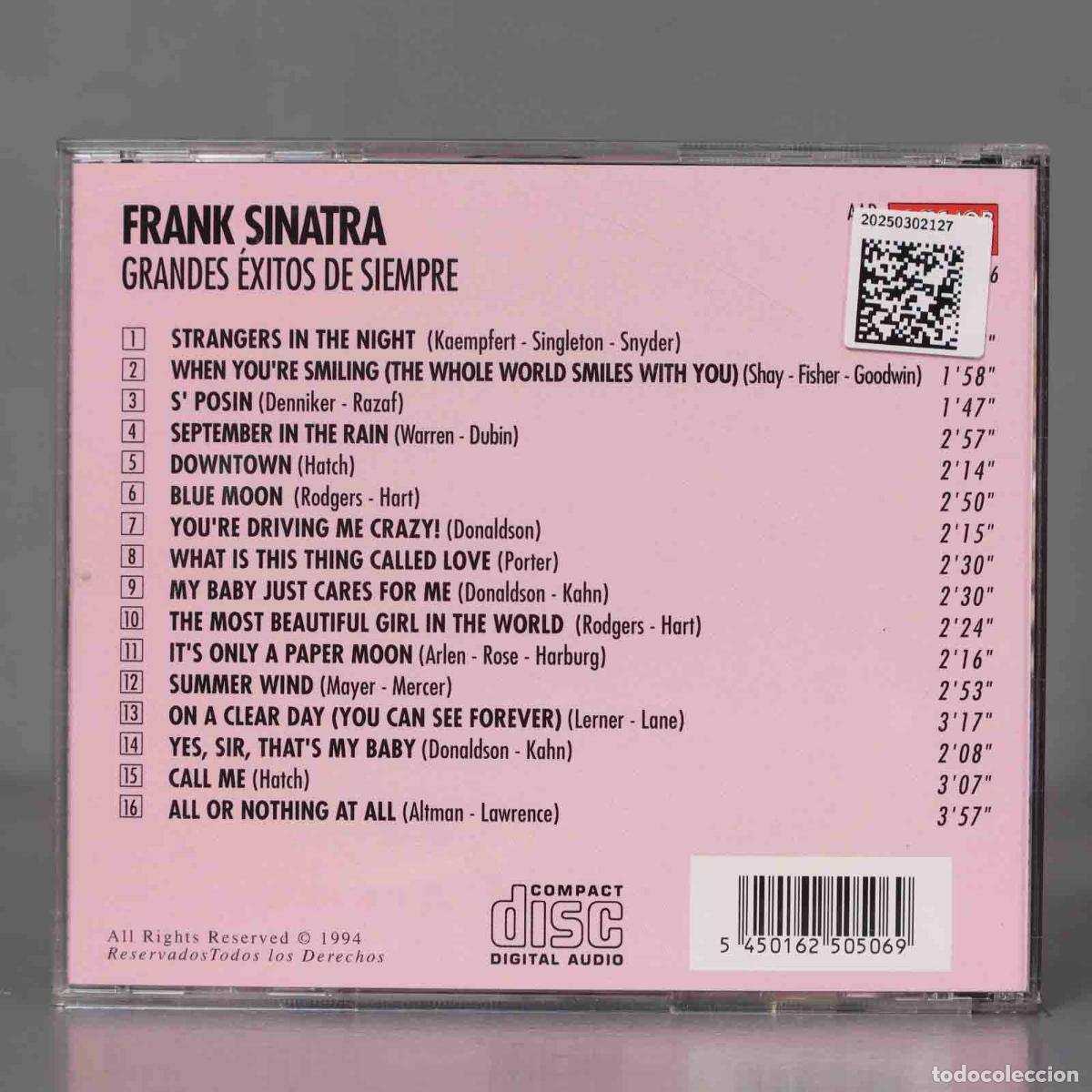 CDs de m&uacute;sica: CD. Frank Sinatra &ndash; Grandes &eacute;xitos de siempre - Foto 2