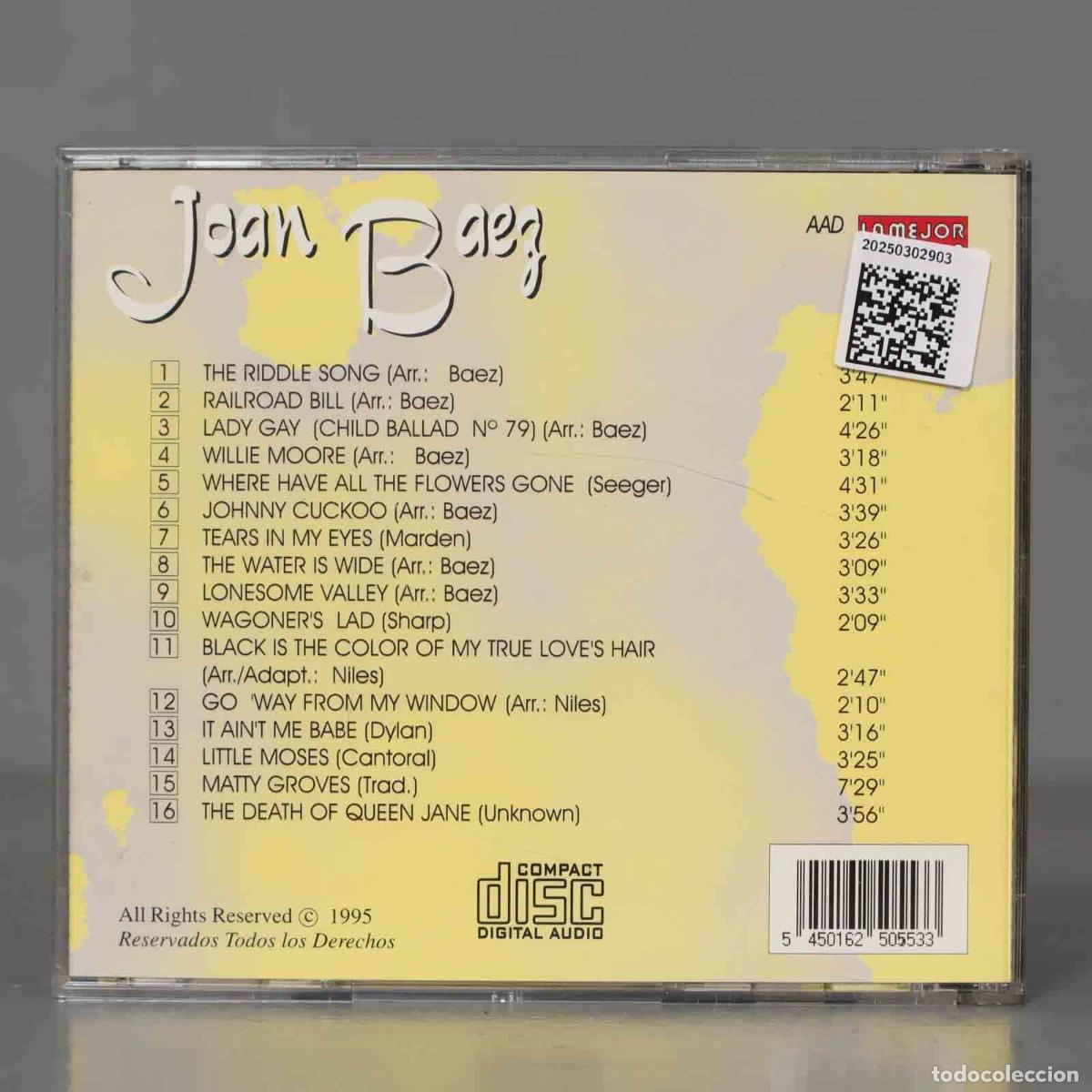 CDs de m&uacute;sica: CD. Joan Baez &ndash; The Riddle Song - Foto 2