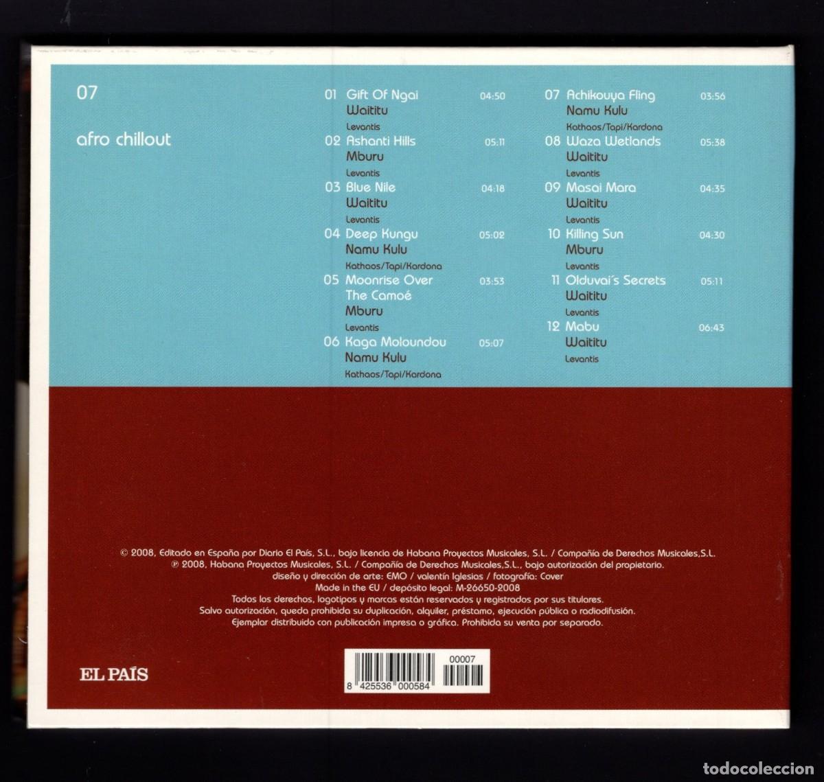 CDs de m&uacute;sica: CD. AFRO CHILLOUT. El Pa&iacute;s N&ordm; 07. - Foto 2