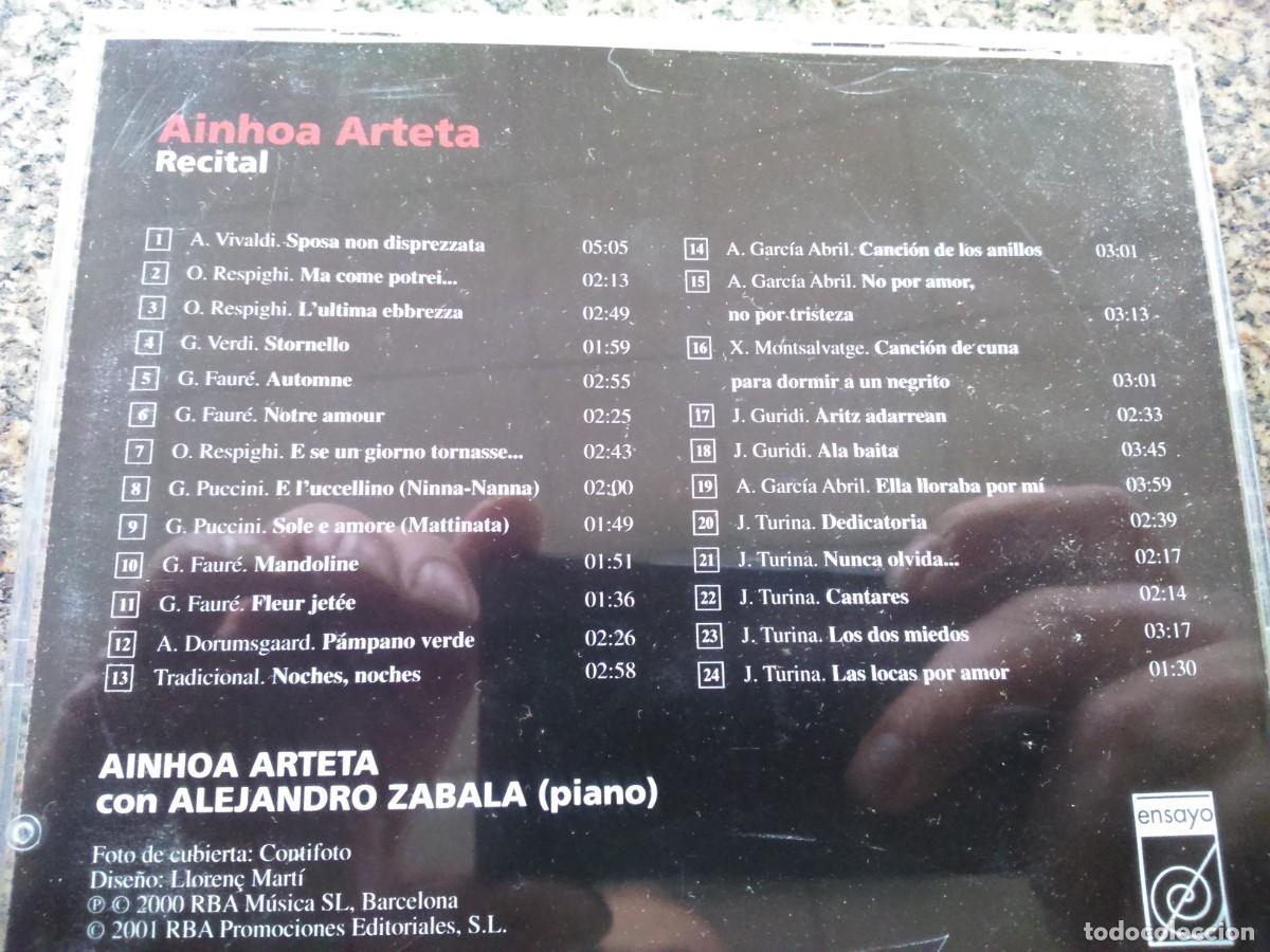 CDs de m&uacute;sica: CD -- AINHOA ARTETA -- RECITAL -- - Foto 2