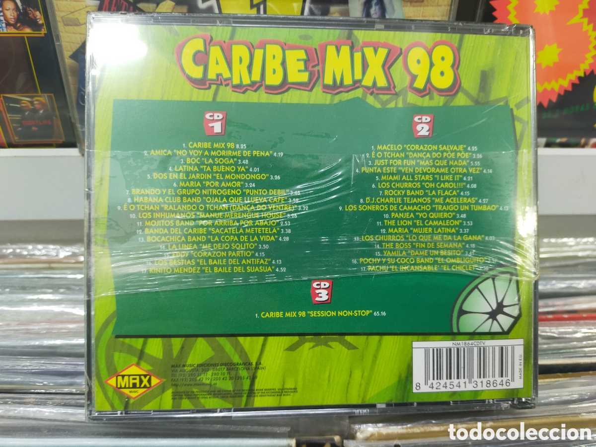CDs de m&uacute;sica: Caribe mix 98 triple CD precintado - Foto 2