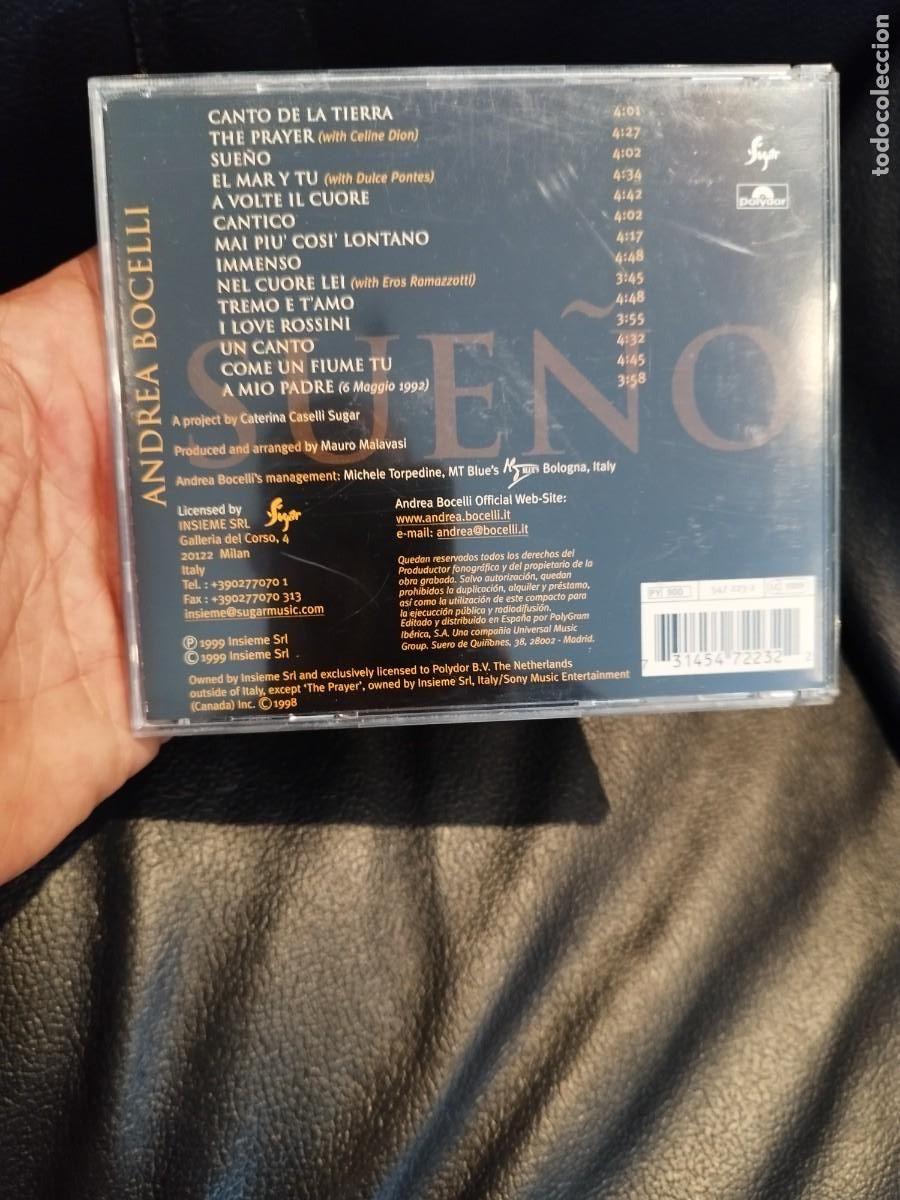 CDs de m&uacute;sica: ANDREA BOCELLI, SUE&Ntilde;O. Cd. - Foto 3