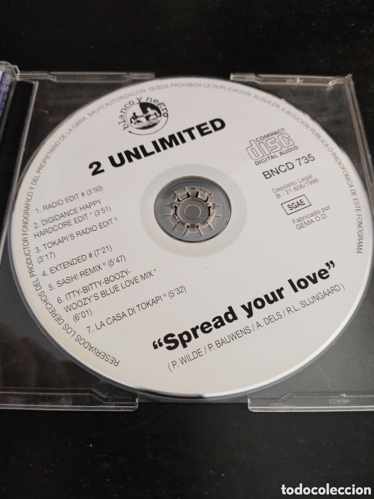 CDs de m&uacute;sica: 2 Unlimited&nbsp;&ndash;&nbsp;Spread Your Love. Cd maxi single 1996 - Foto 2