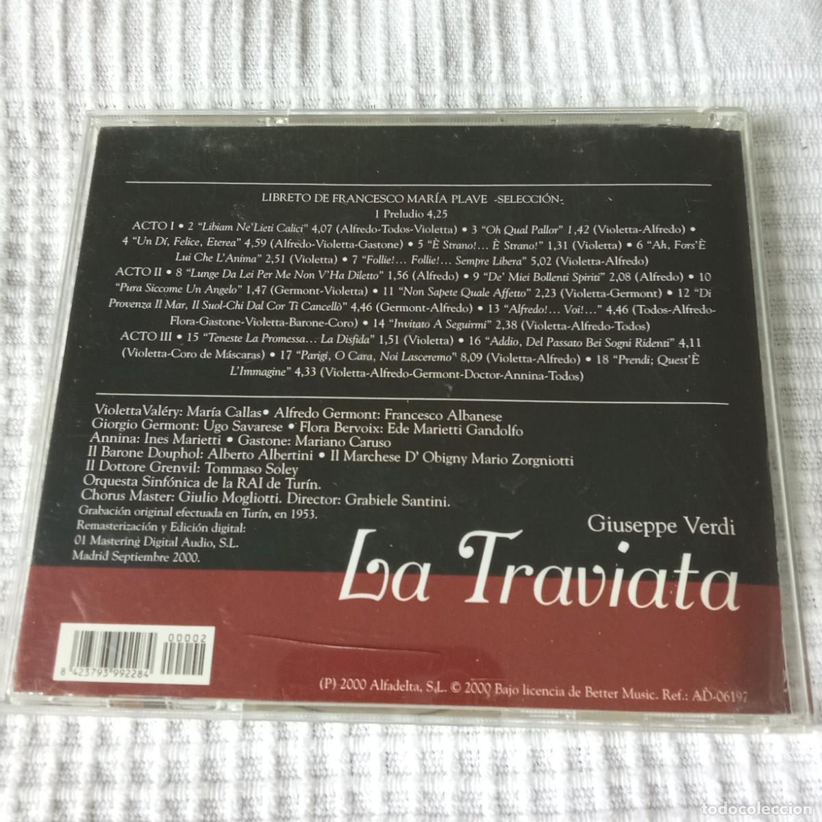 CDs de m&uacute;sica: HOMENAJE A LA OPERA N&ordm;2 LA TRAVIATA - Foto 3