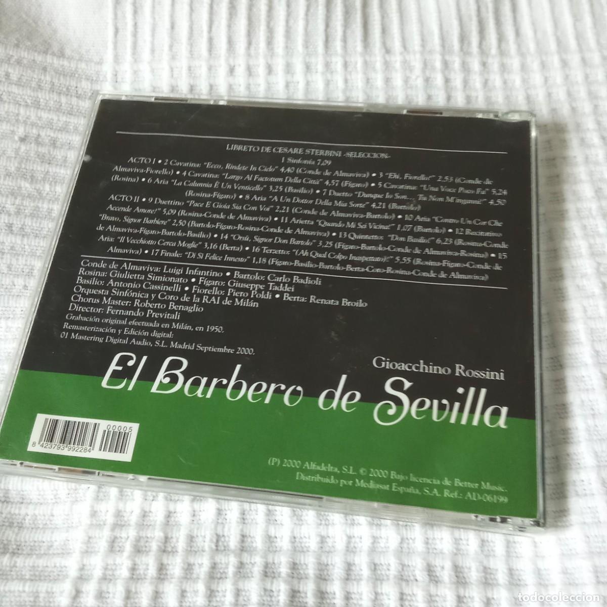 CDs de m&uacute;sica: HOMENAJE A LA OPERA EL BARBERO DE SEVILLA - Foto 3