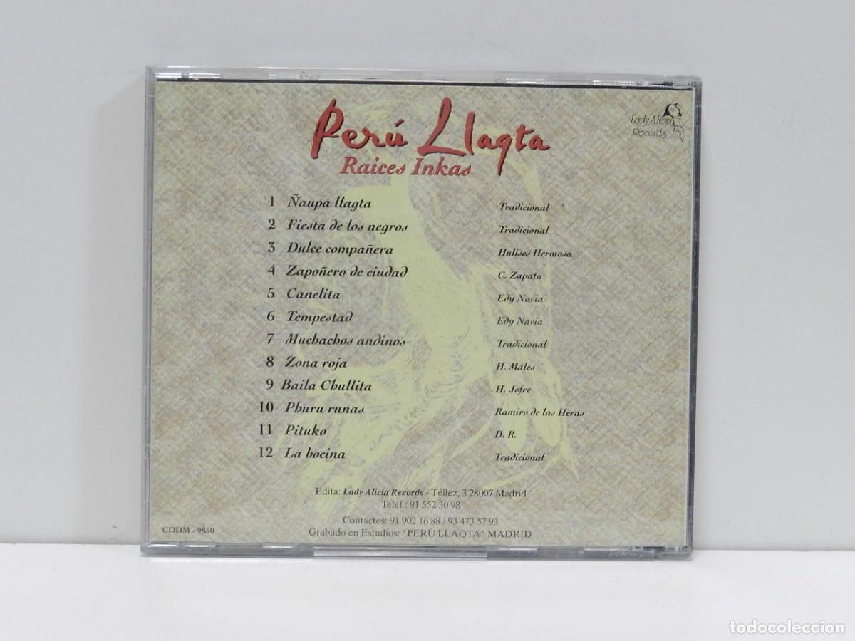 CDs de m&uacute;sica: DISCO CD. Raices Inkas &ndash; Per&uacute; Llagta. COMPACT DISC. - Foto 2