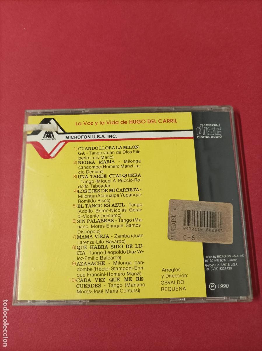 CDs de m&uacute;sica: COMPACT DISC CD HUGO DEL CARRIL - Foto 4