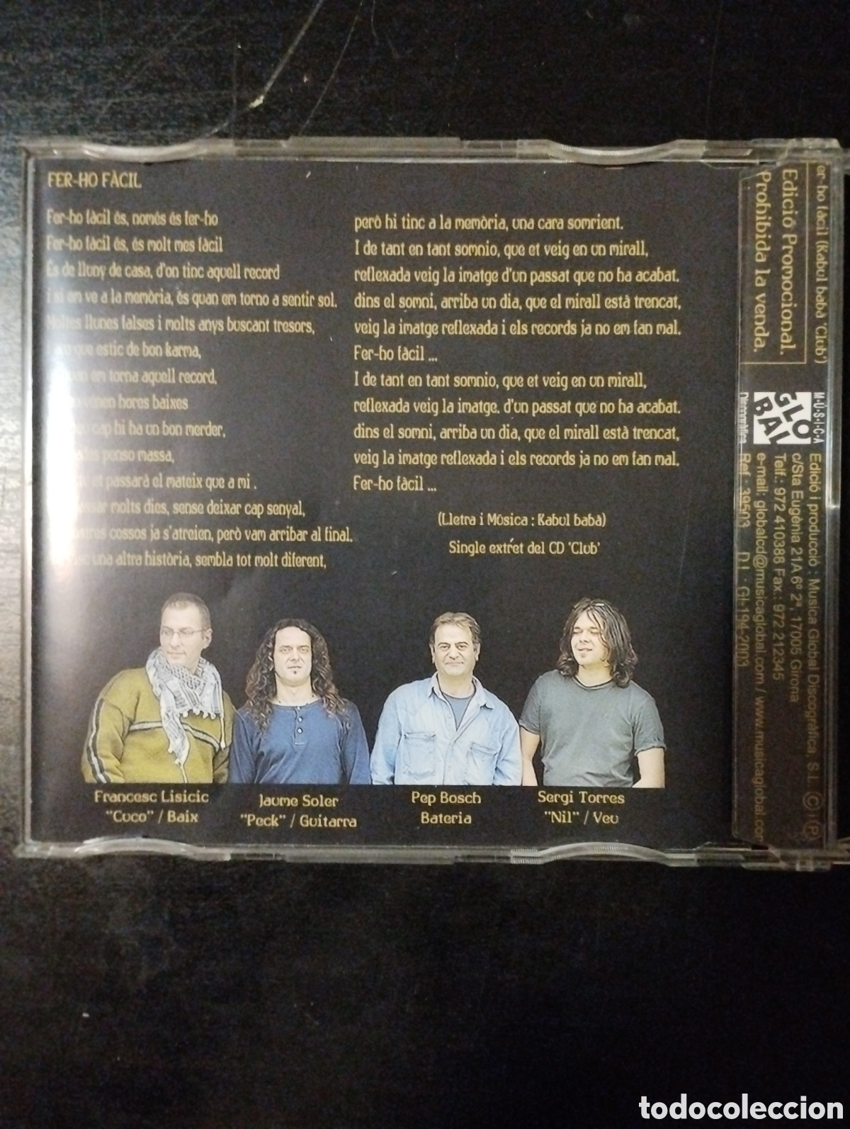 CDs de m&uacute;sica: Kabul Bab&agrave; &ndash; Fer-ho f&agrave;cil. CD, Single. Global 39503 - Foto 2