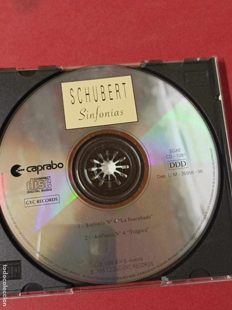 CDs de m&uacute;sica: COMPACT DISC CD SCHUBERT SINFONIAS - Foto 2