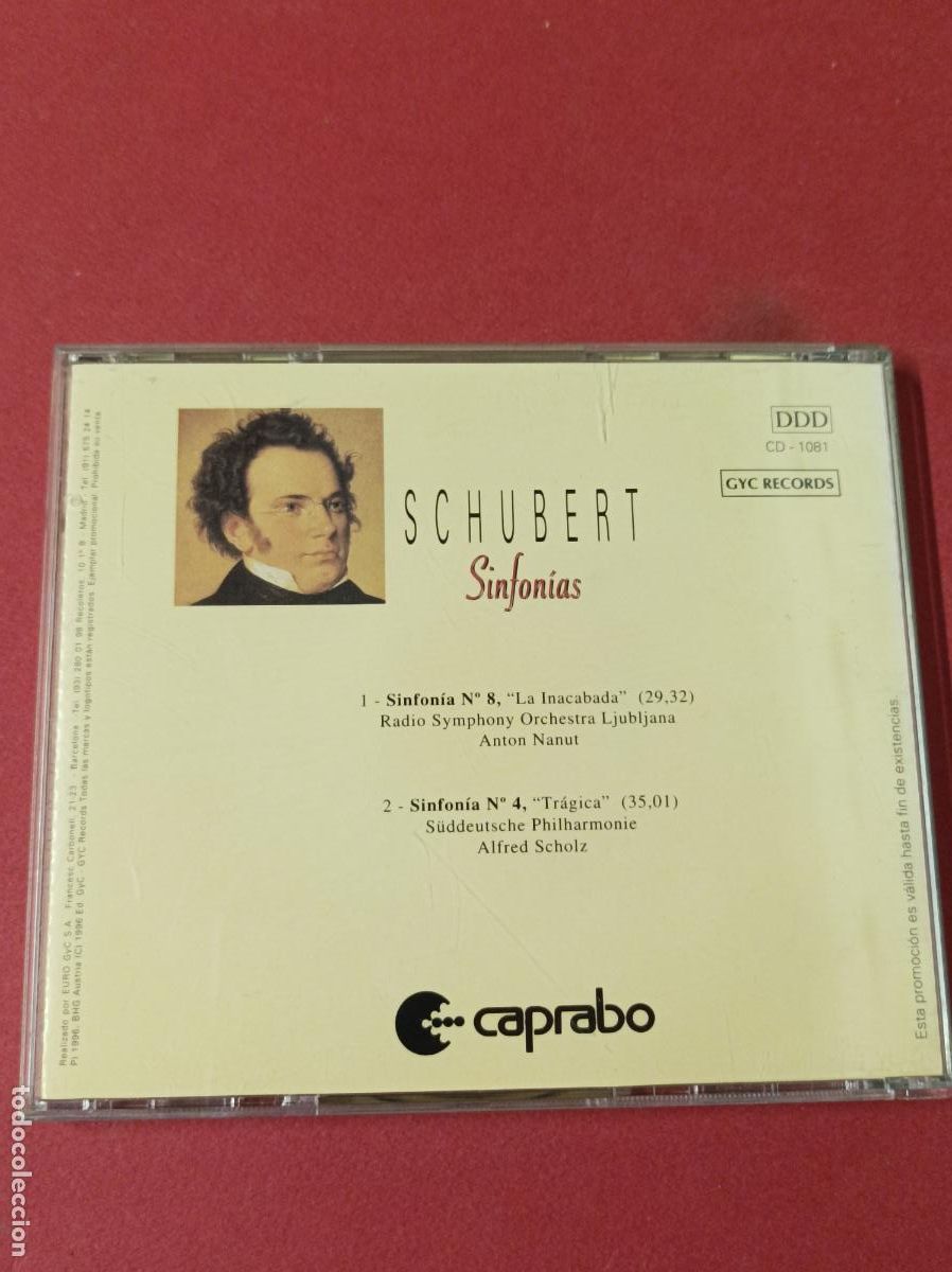 CDs de m&uacute;sica: COMPACT DISC CD SCHUBERT SINFONIAS - Foto 4
