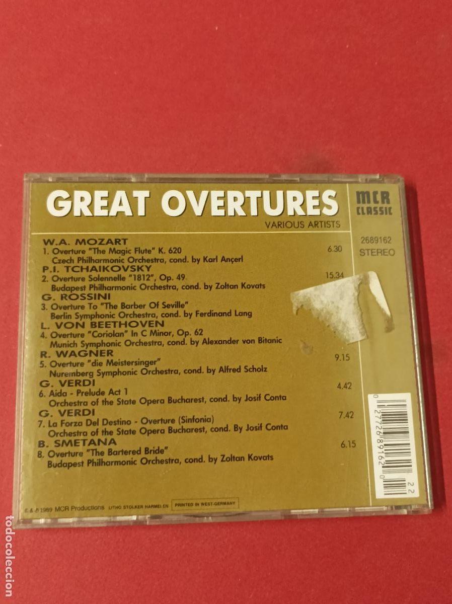 CDs de m&uacute;sica: COMPACT DISC CD GREAT OVERTURES - Foto 4
