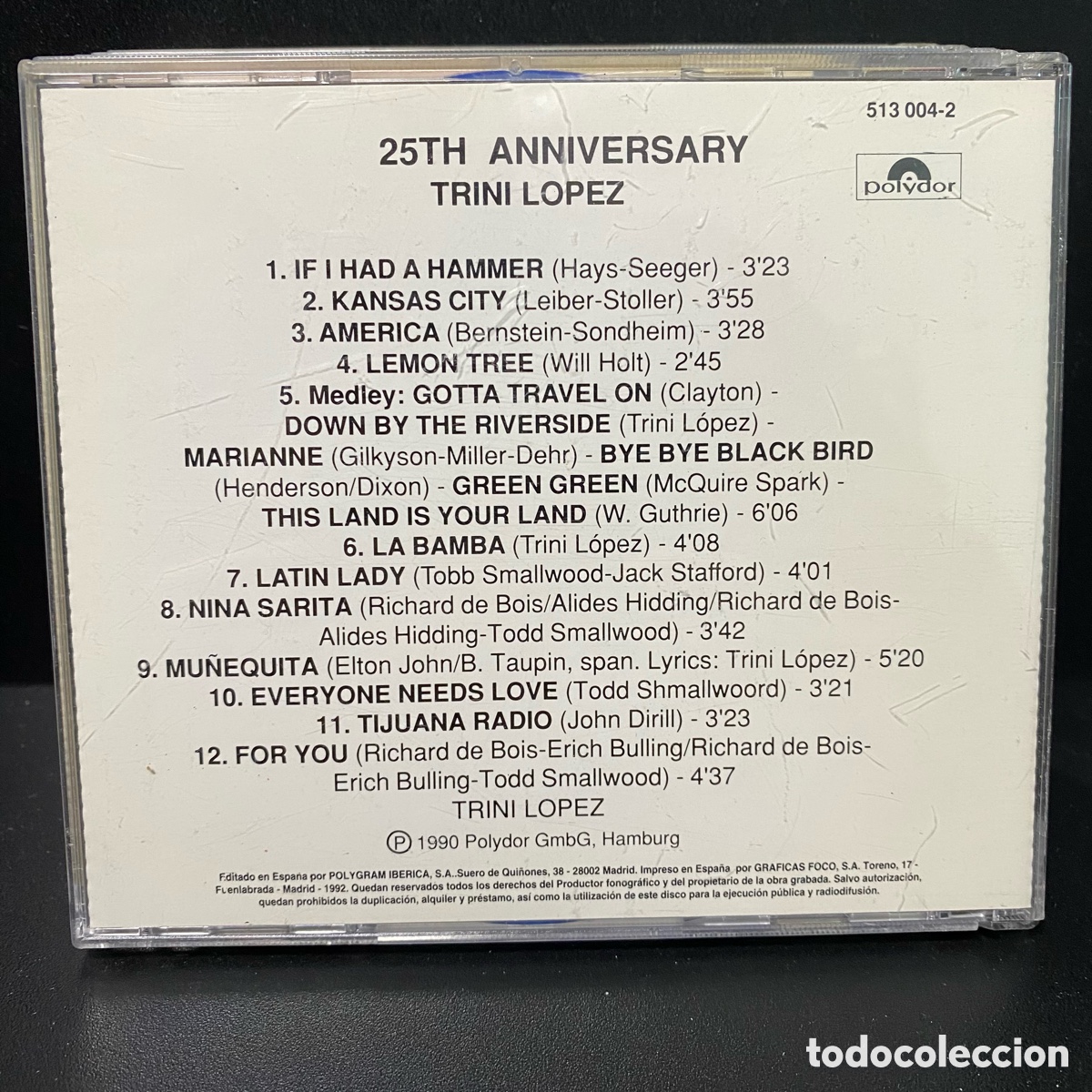 CDs de m&uacute;sica: Trini Lopez - 25th Anniversary (CD) - Foto 2