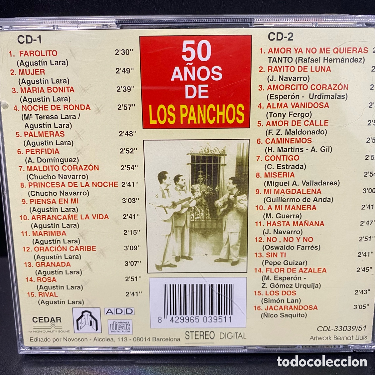 CDs de m&uacute;sica: Los Panchos - 50 A&ntilde;os De Exitos (2xCD) - Foto 2