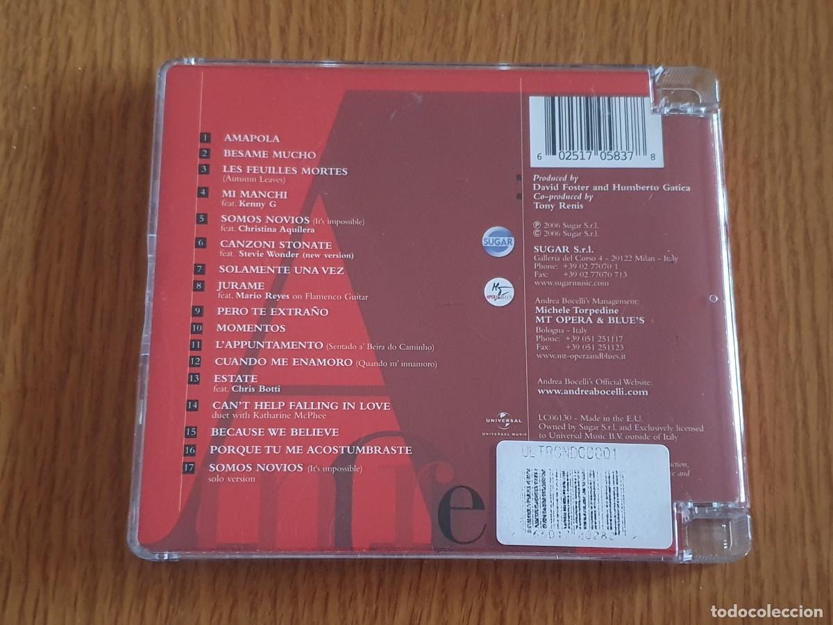 CDs de m&uacute;sica: CD Andrea Bocelli&nbsp;&ndash;&nbsp;Amore - 2006 - Foto 3