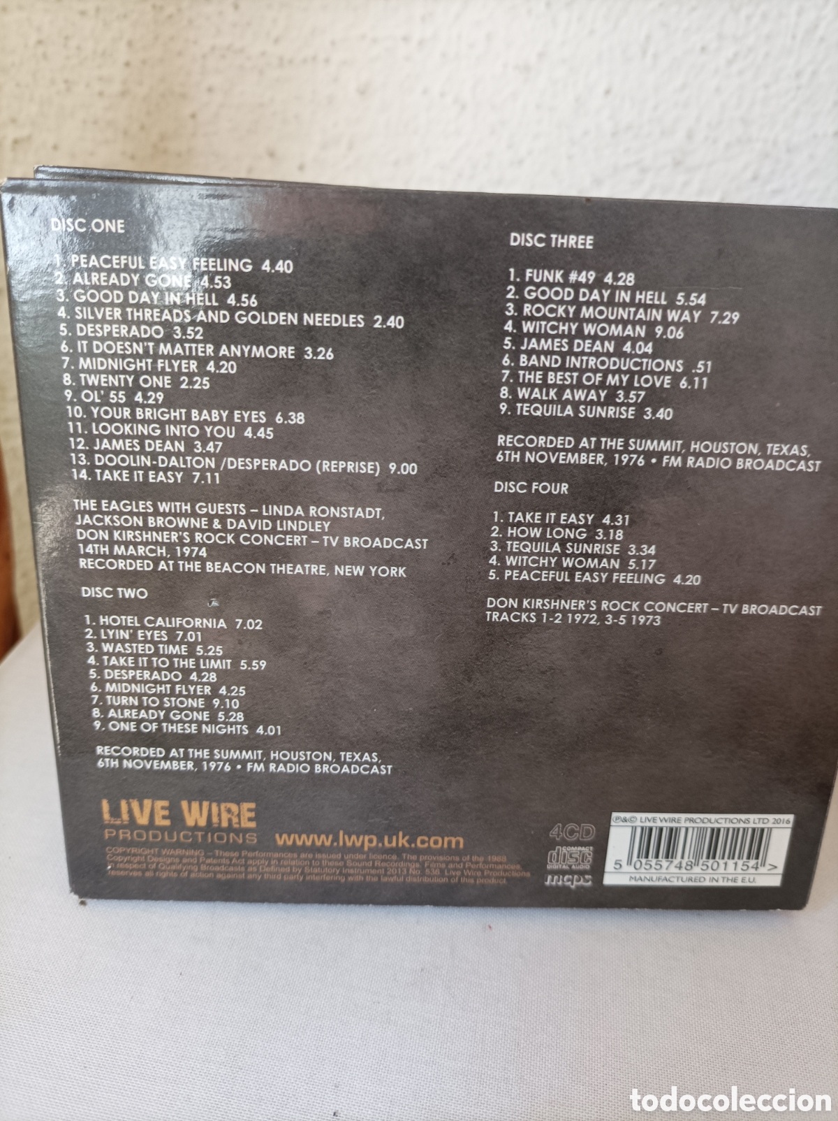 CDs de m&uacute;sica: The eagles. Live on air. 4 cds - Foto 2
