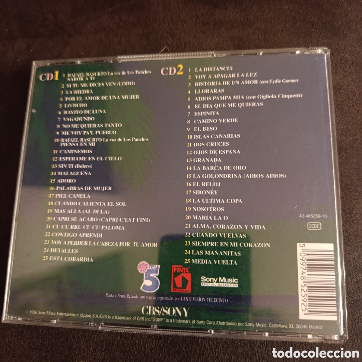 CDs de m&uacute;sica: CD LOS PANCHOS,SABOR A TI, 2 CDS. - Foto 2