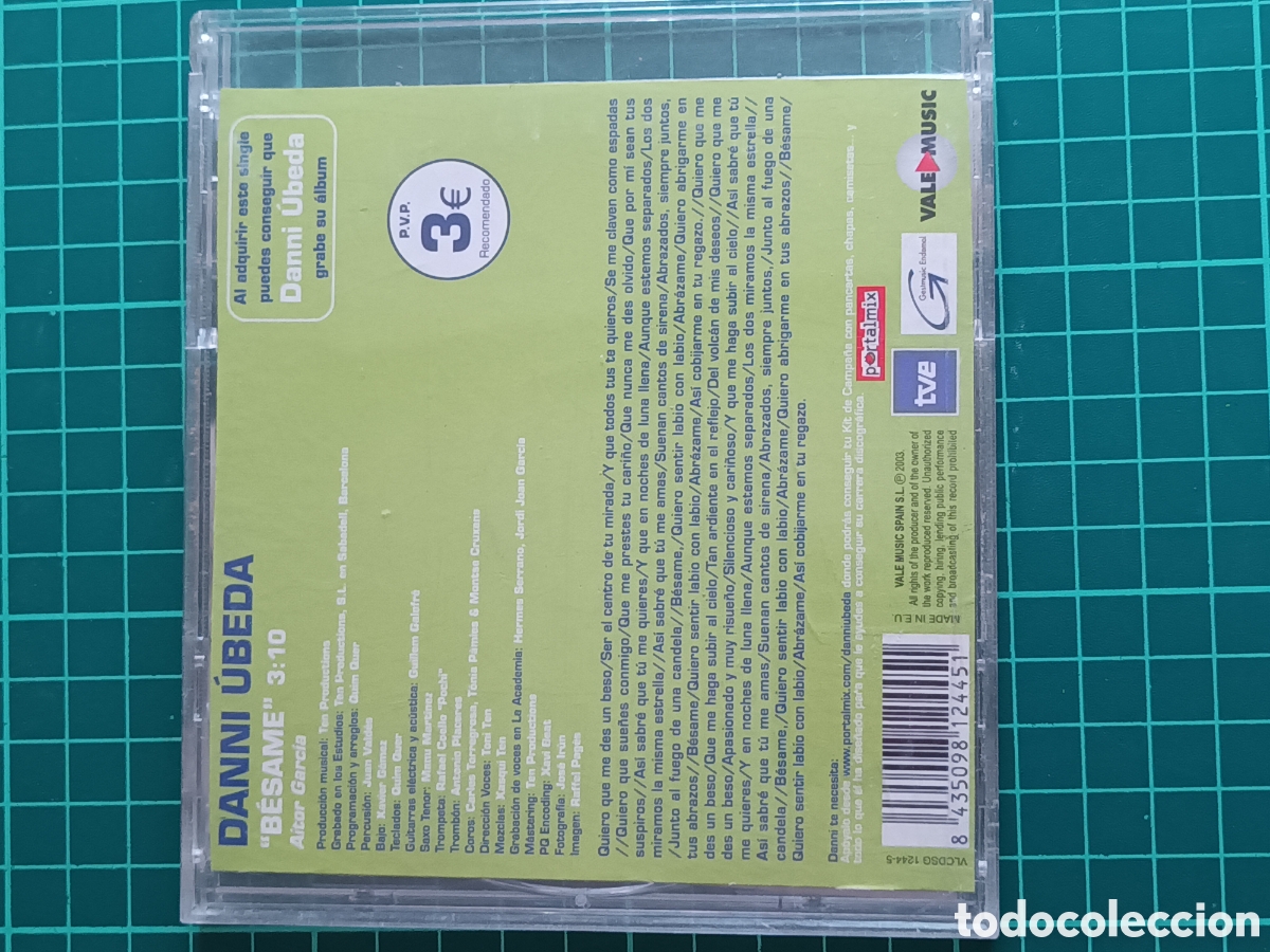 CDs de m&uacute;sica: Dani ubeda b&eacute;same cd - Foto 2