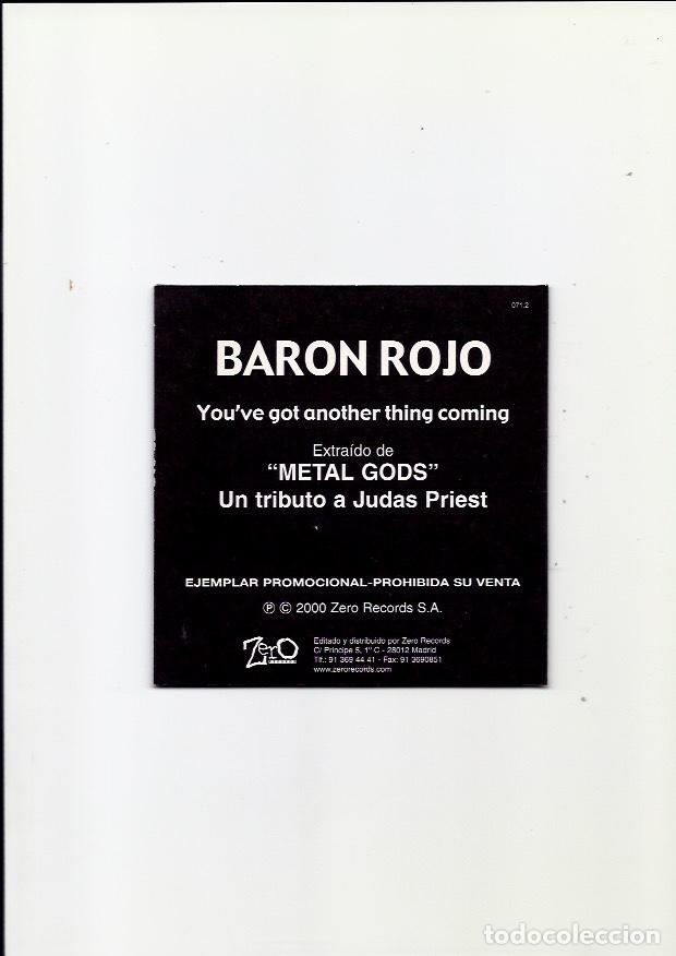 CDs de m&uacute;sica: BARON ROJO. Tributo a Judas Priest. (cd single 2000) - Foto 2