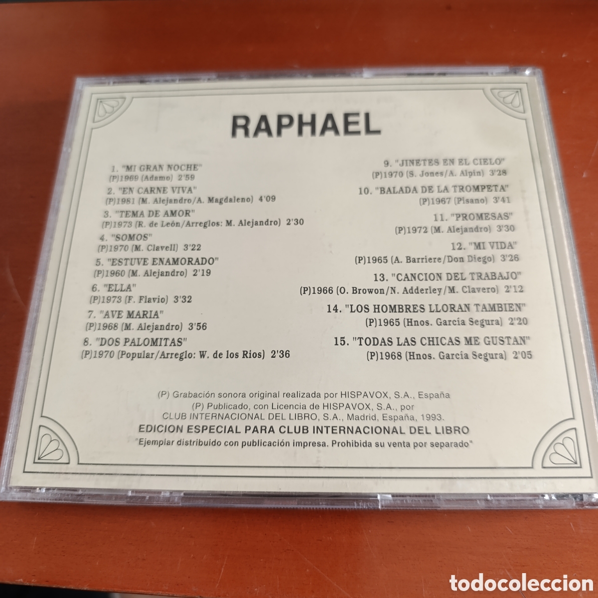 CDs de m&uacute;sica: CD RAPHAEL. Los 60. Una Gran d&eacute;cada - Foto 3