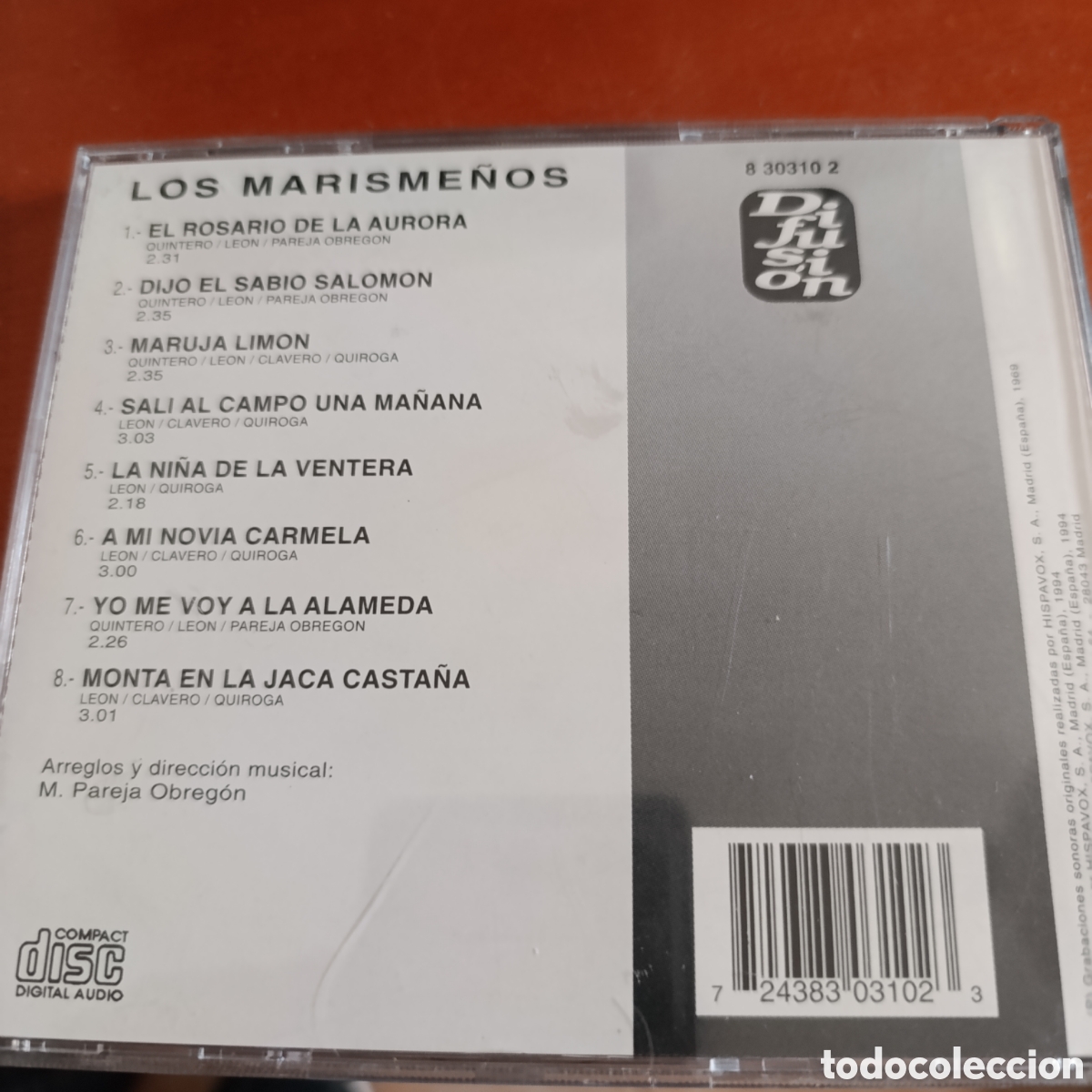 CDs de m&uacute;sica: LOS MARISME&Ntilde;OS,CD, HISPAVOX - Foto 2
