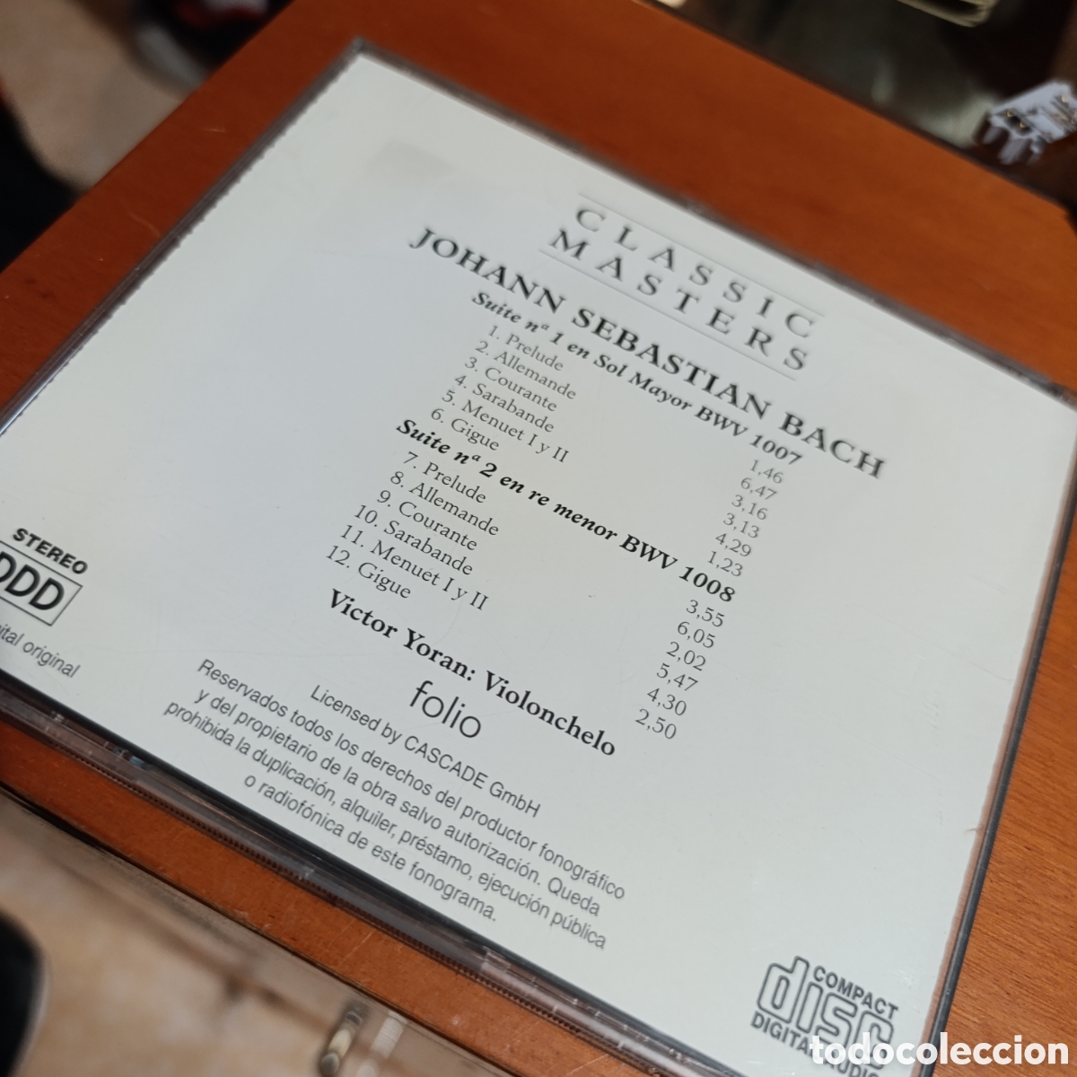 CDs de m&uacute;sica: CD JOHANN SEBASTIAN BACH - Foto 3