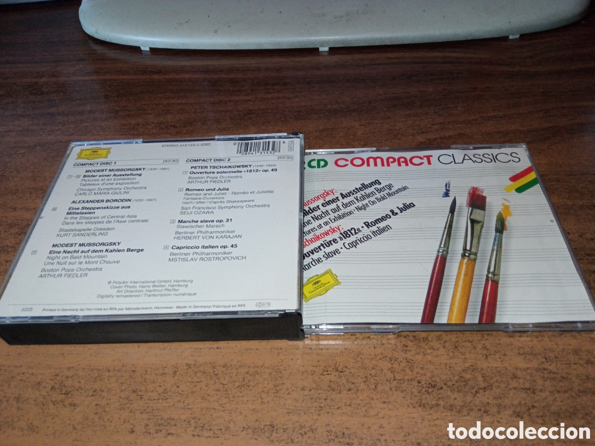 CDs de m&uacute;sica: MODEST MUSSORGSKY & PETER TSCHAIKOWSKY (2CD Deutsche Grammophon) - Foto 1