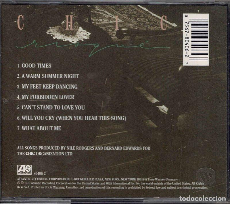 CDs de m&uacute;sica: Chic - Risqu&eacute;. CD - Foto 2