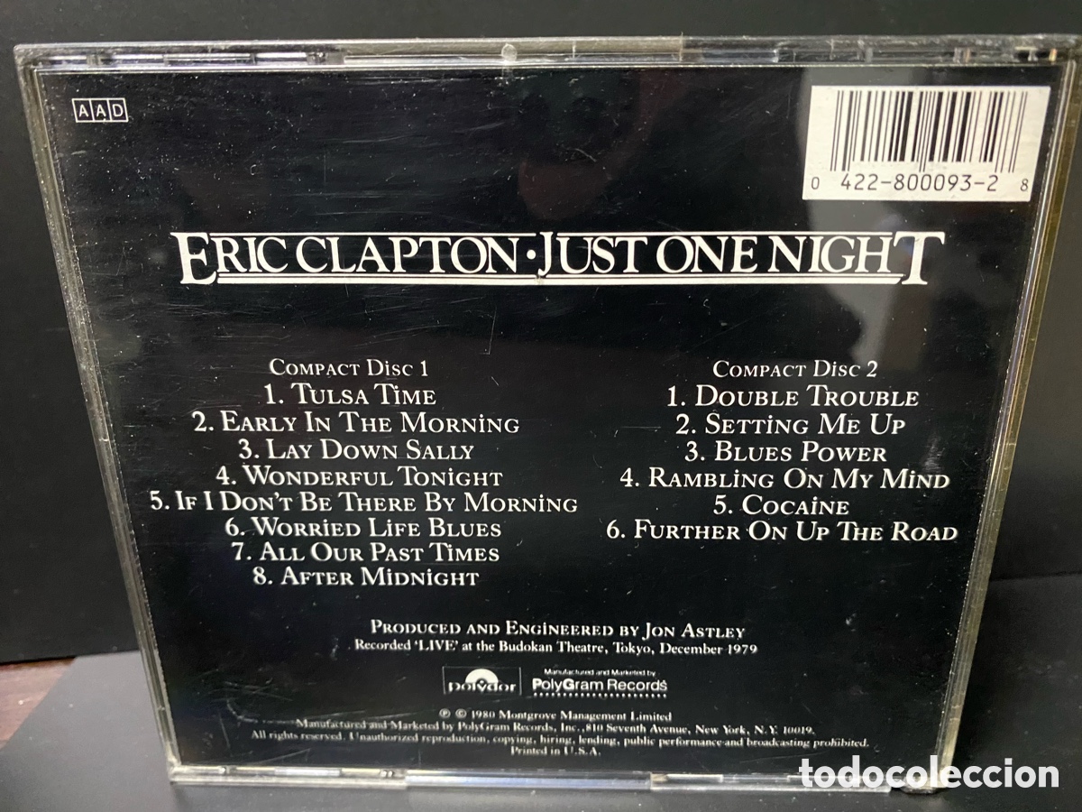 CDs de m&uacute;sica: Eric Clapton - Just One Night (2xCD) - Foto 2