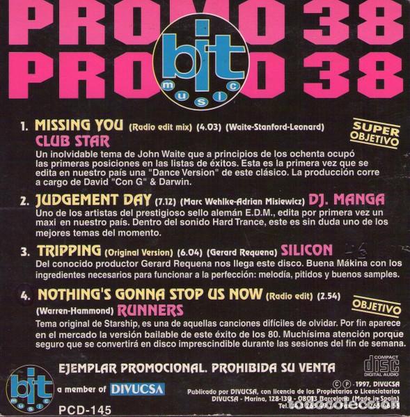 CDs de m&uacute;sica: Promo Bit 38 - Various - PROMOCIONAL - Foto 2
