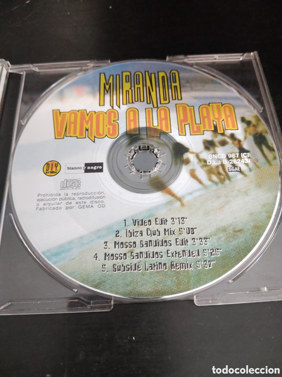 CDs de m&uacute;sica: Miranda &ndash;&nbsp;Vamos A La Playa. Cd maxi single 1999 Espa&ntilde;a - Foto 2