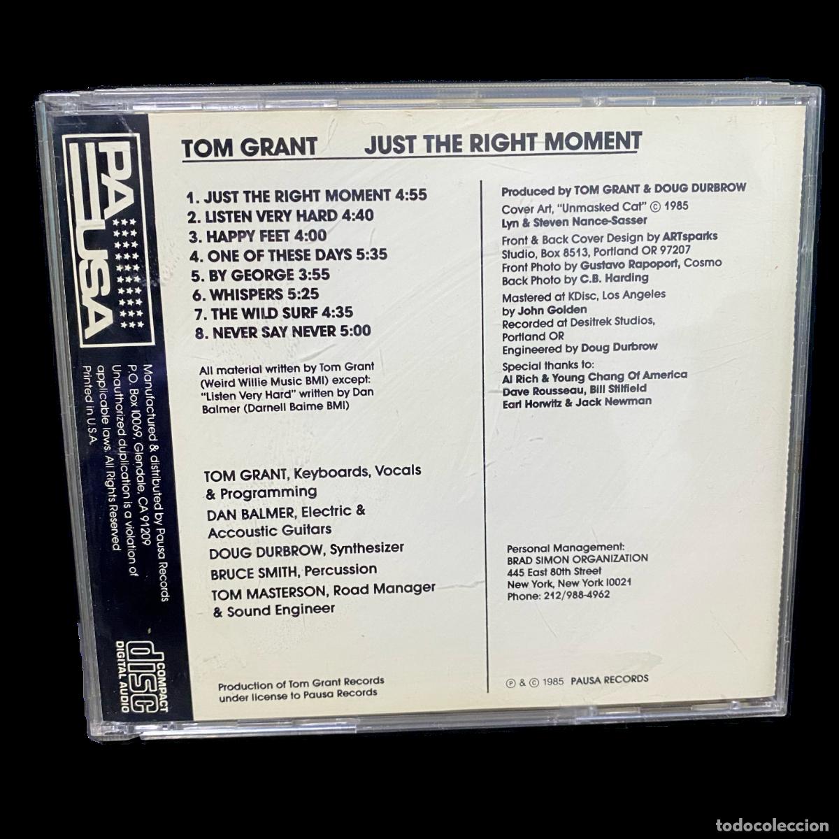 CDs de m&uacute;sica: Tom Grant - Just The Right Moment (CD) - Foto 2