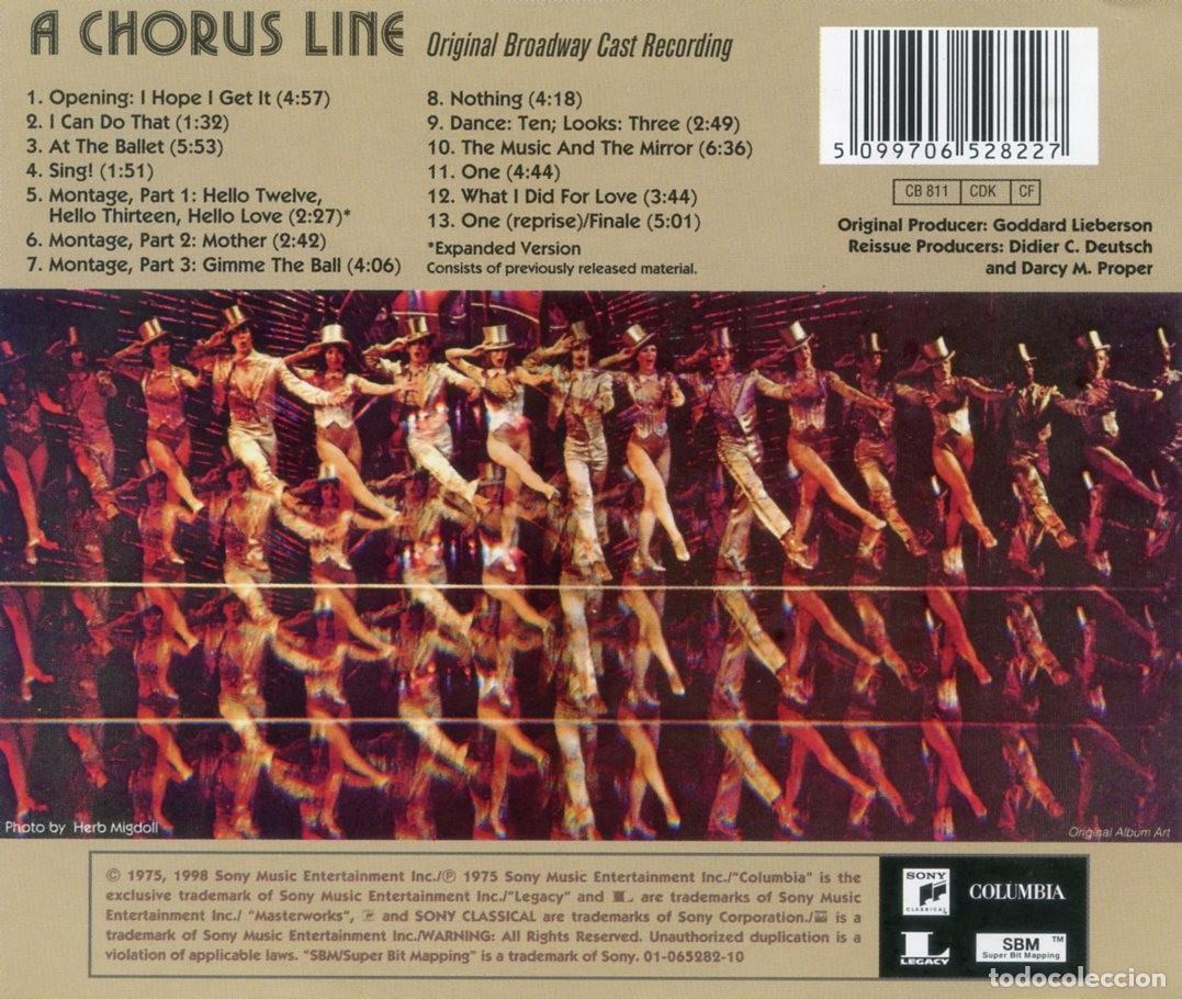 CDs de m&uacute;sica: A CHORUS LINE. Original Broadway Cast Recording. - Foto 2