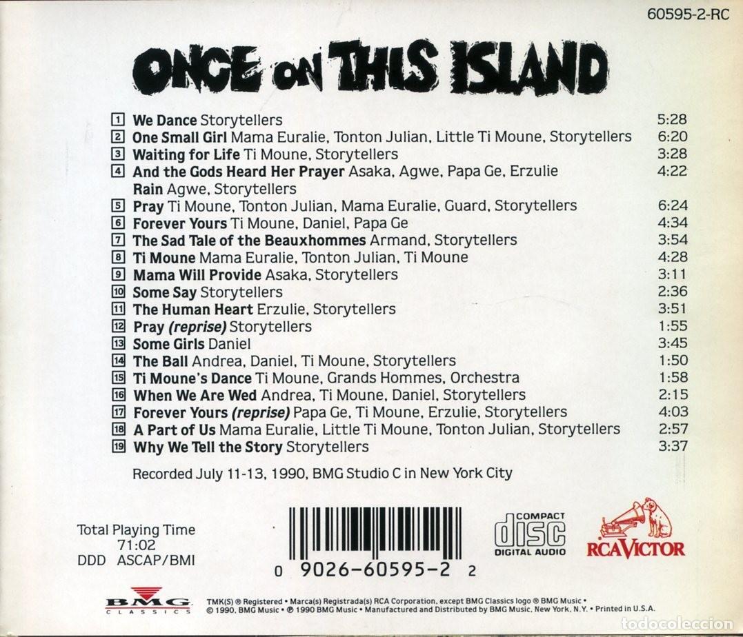 CDs de m&uacute;sica: ONCE ON THIS ISLAND. Original Broadway Cast. - Foto 2