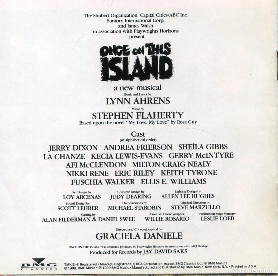 CDs de m&uacute;sica: ONCE ON THIS ISLAND. Original Broadway Cast. - Foto 4