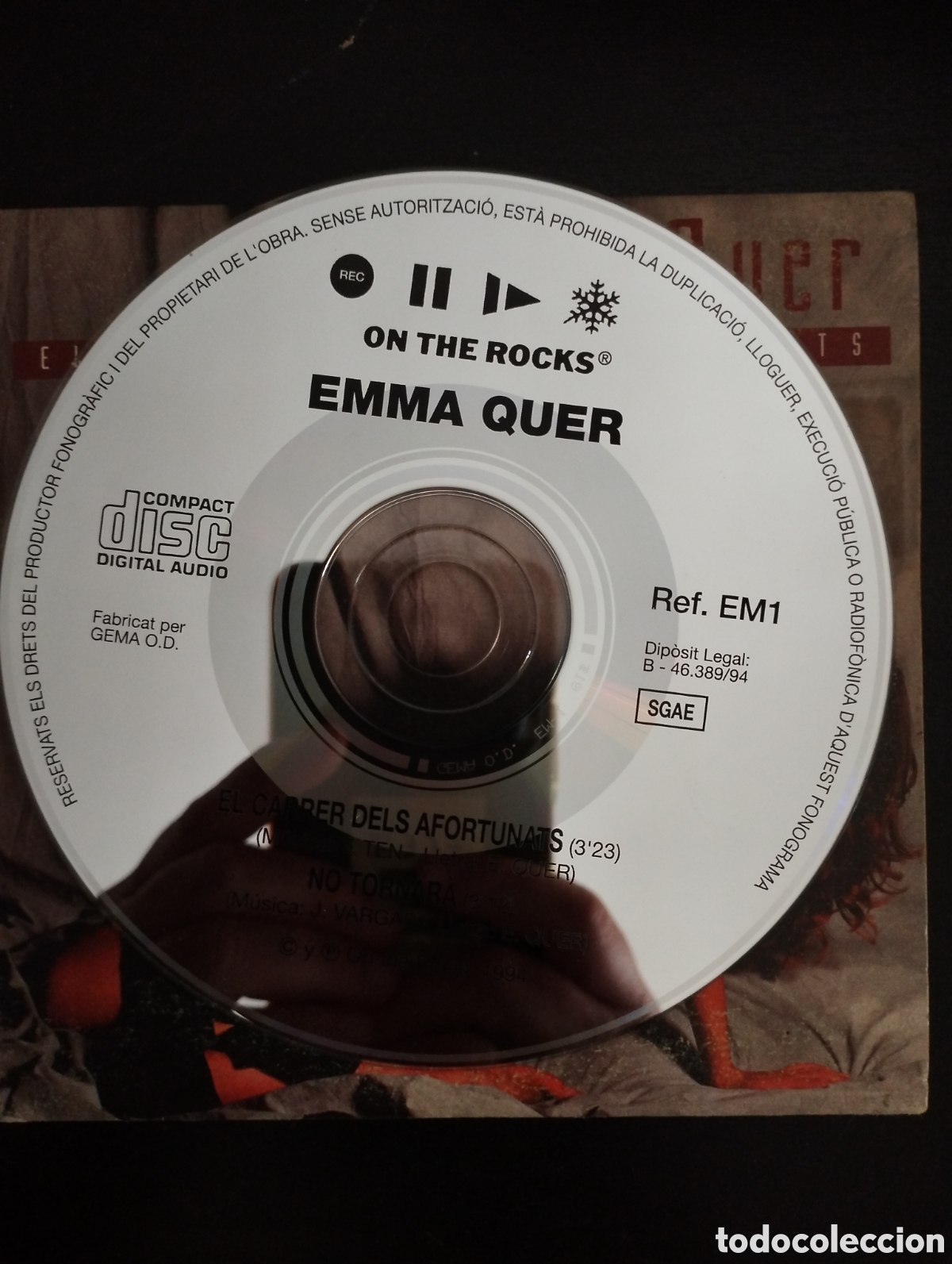 CDs de m&uacute;sica: Emma Quer &ndash; El Carrer dels afortunats. 1994. CD, Single, Em1 - Foto 3