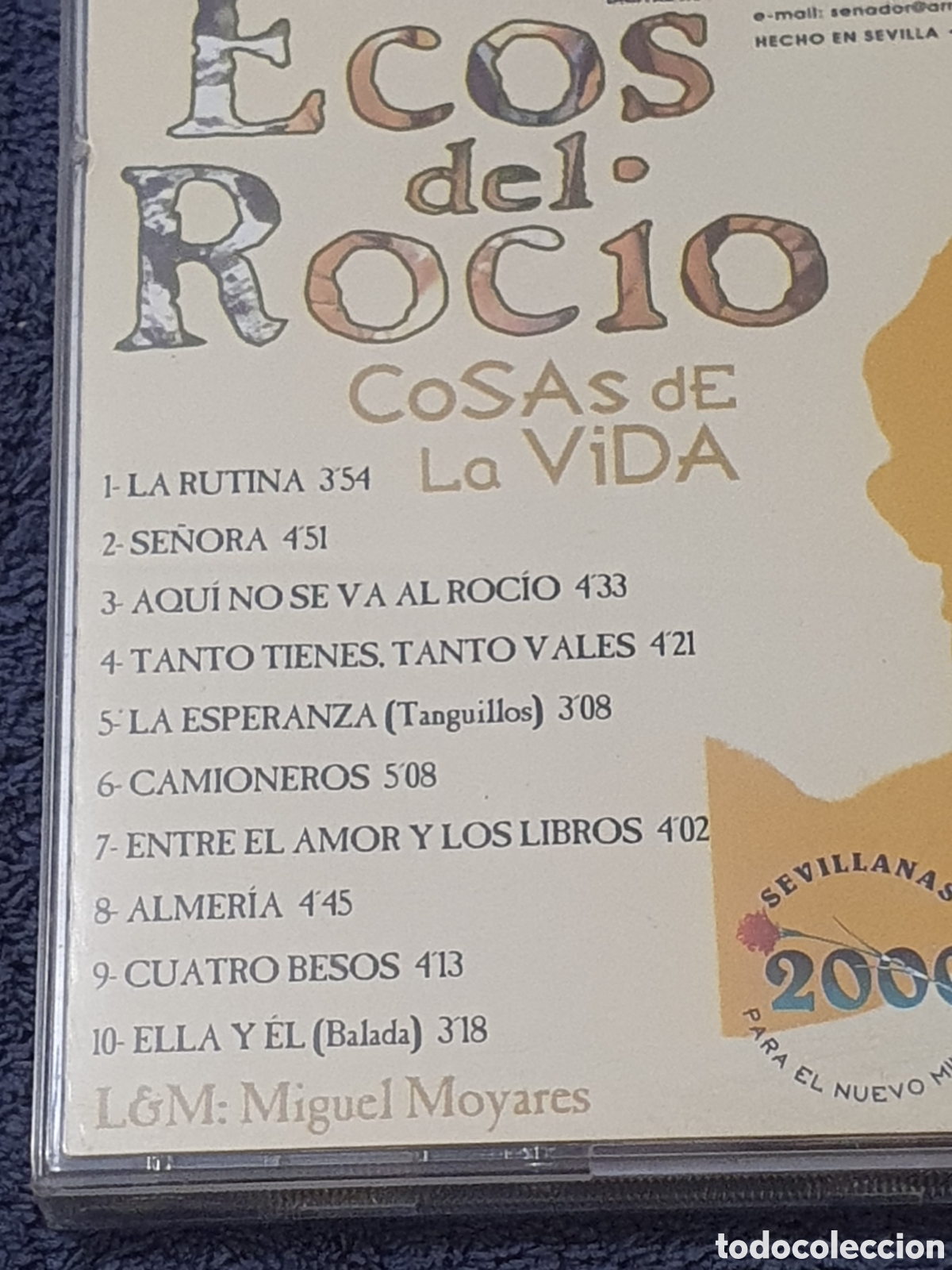 CDs de m&uacute;sica: CD34. Ecos Del Roc&iacute;o - Cosas De La Vida 1999. - Foto 5