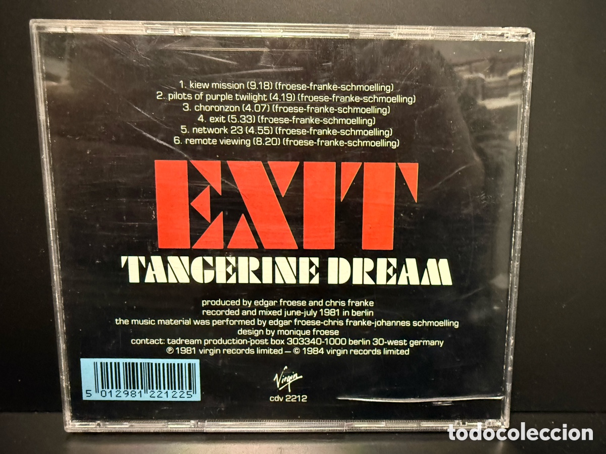 CDs de m&uacute;sica: Tangerine Dream - Exit (CD) - Foto 2