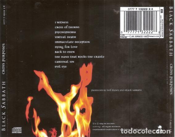 CDs de m&uacute;sica: Black Sabbath &ndash; Cross Purposes - Foto 2